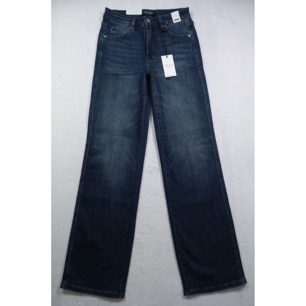 Judy Blue‎ Jeans Womens Size 5/27 Blue Denim Mid Rise Straight Leg Stretch NWT